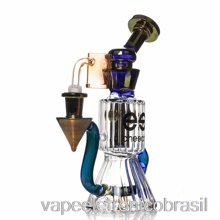 Vape Eletrônico Cheech Vidro Diamante Tubo Reciclador Dab Rig Azul